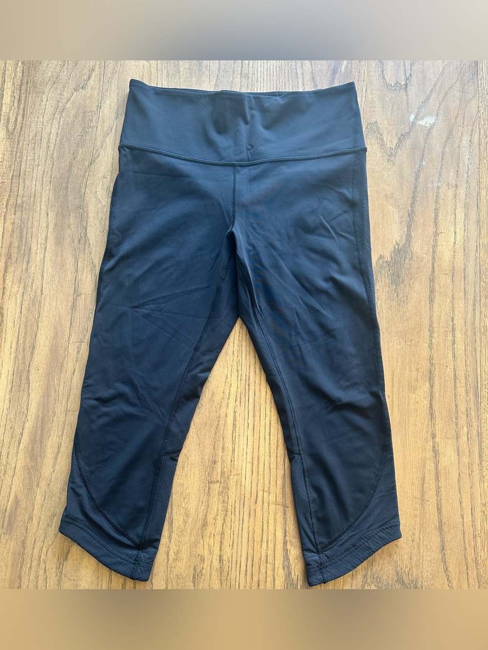 Lululemon Black Leggings - Ready Set Go Crop 21" Size 10 Athletic Tights - Picture 3 of 8